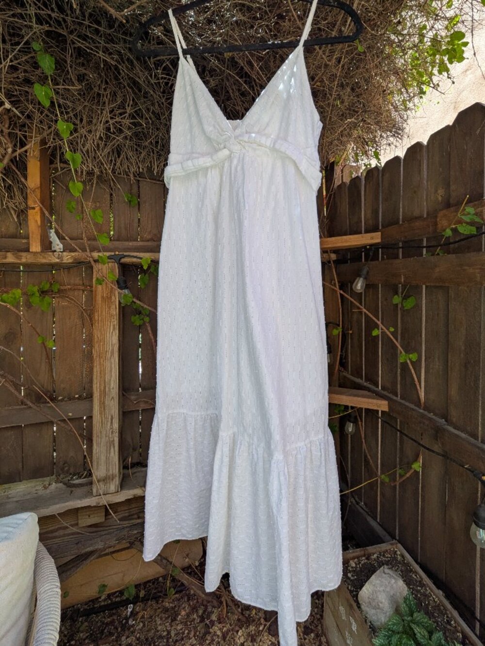 White Eyelet Banana Republic Summer Maxi Dress
